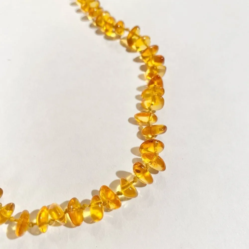 Baby amber teething necklace